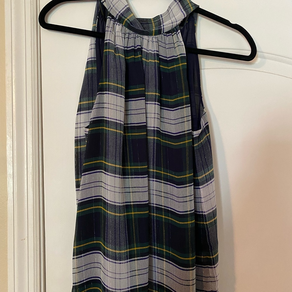 J. Crew Multicolor Plaid Top